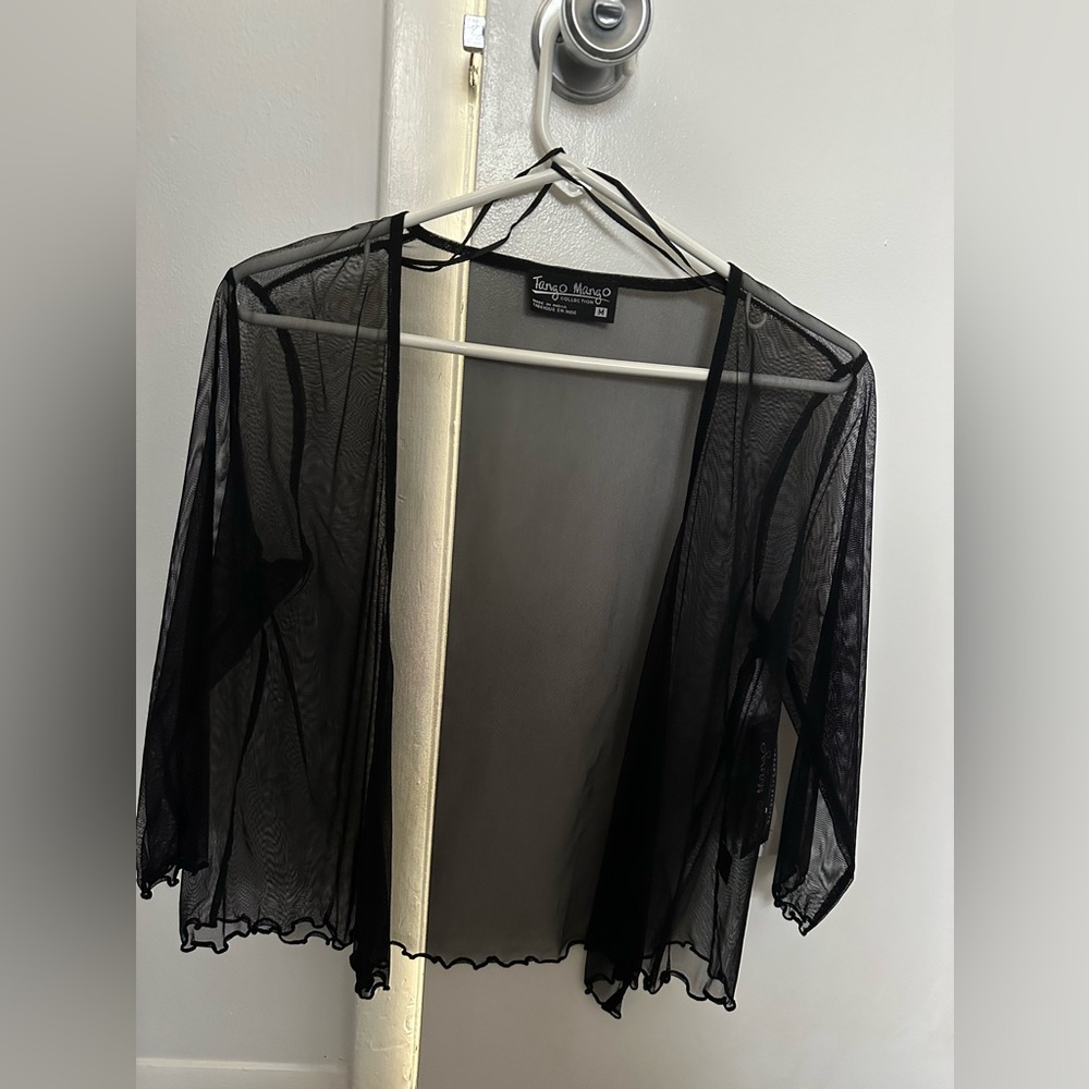 Tango Mango Black Sheer Coverup - medium